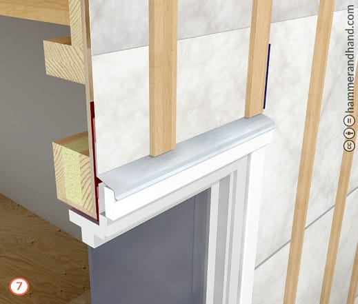 Rain Screen Detail 7 Attach Rain Screen Furring Strips Above Head Flashing | Hammer & Hand