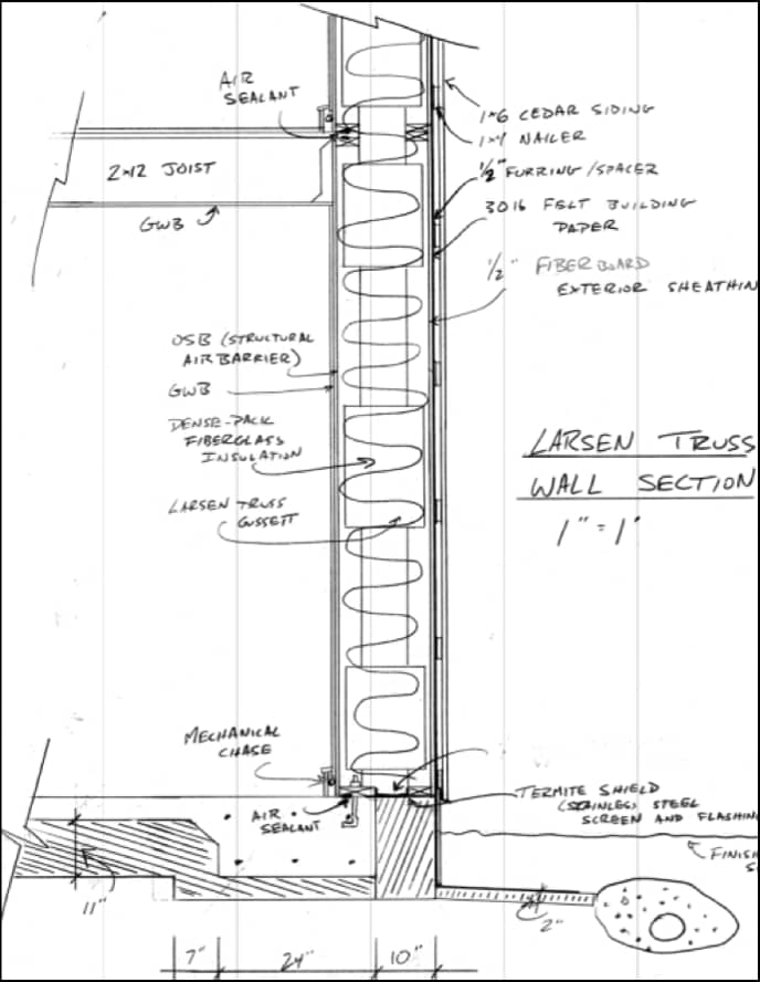 Courtland Place Passive House wall assembly
