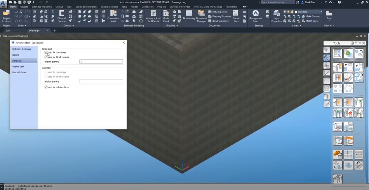 Export Advance Steel to Inventor STEP or IGES File Format