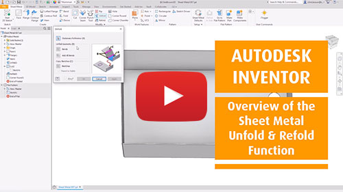 An Overview of the Sheet Metal Unfold & Refold Function in Autodesk Inventor