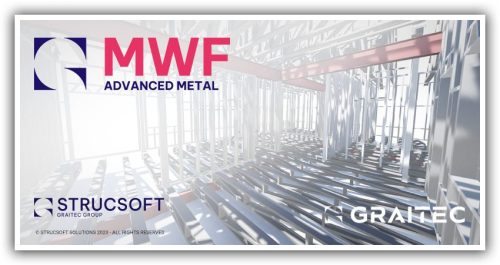 Splash screen for Graitec MWF Advanced Metal Framing Software