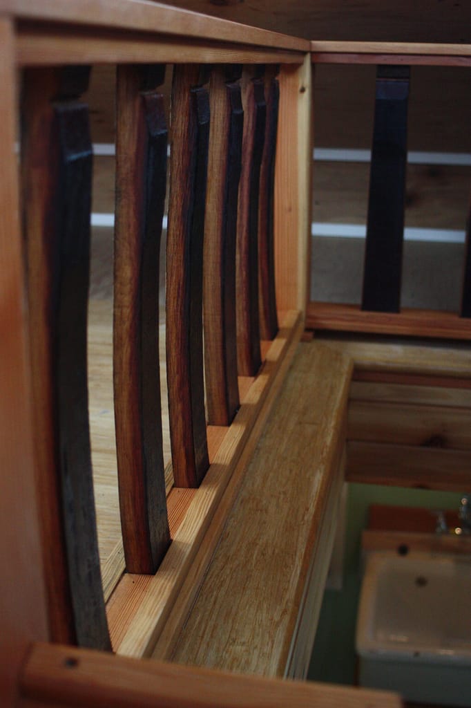 Wine Barrel Railing in Wine Lovers ADU