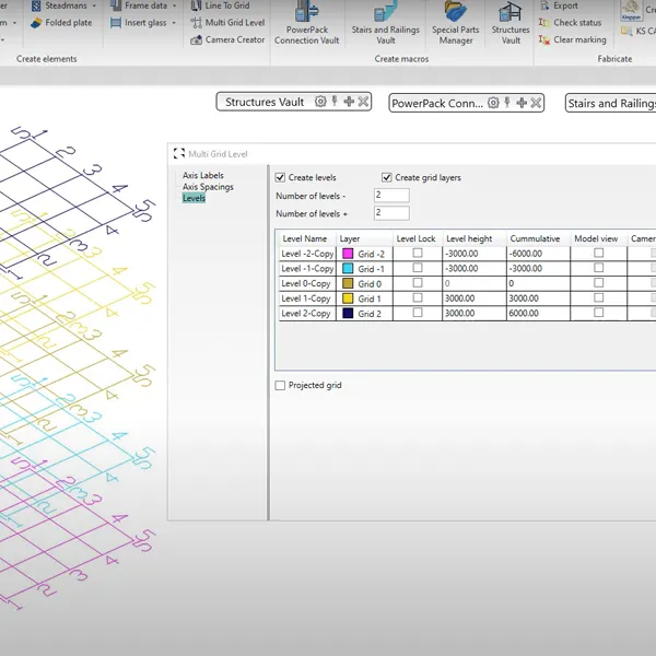 Multi Grid Level Tool: Layer Control | Graitec - UK